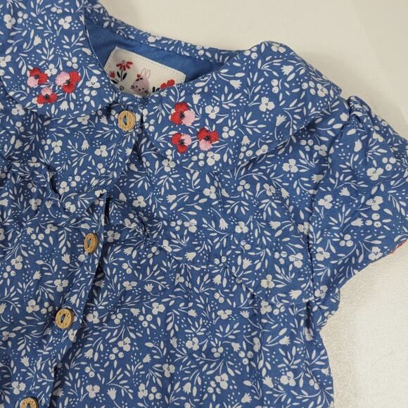 Sergent Major Girls Sz 18m Blue Floral Jumpsuit Romper Boutique Dainty - Picture 2 of 6